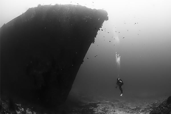 Maldive Victory 40th Annniversary Black and White Photo